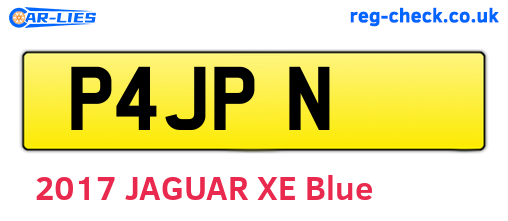 P4JPN are the vehicle registration plates.