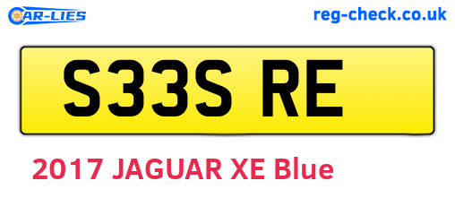 S33SRE are the vehicle registration plates.