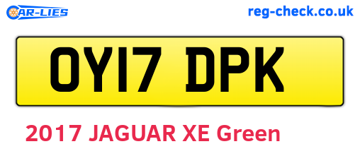OY17DPK are the vehicle registration plates.