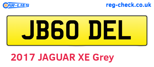 JB60DEL are the vehicle registration plates.