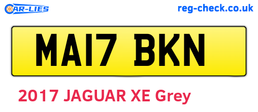 MA17BKN are the vehicle registration plates.