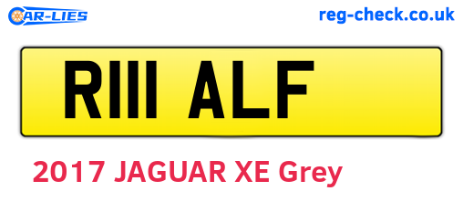 R111ALF are the vehicle registration plates.