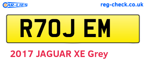 R70JEM are the vehicle registration plates.