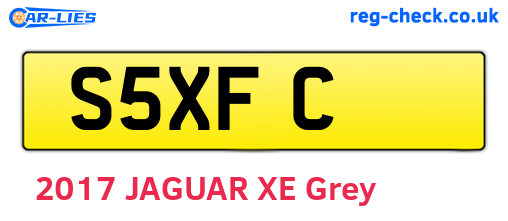 S5XFC are the vehicle registration plates.