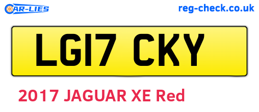 LG17CKY are the vehicle registration plates.