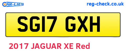SG17GXH are the vehicle registration plates.