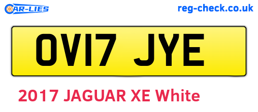 OV17JYE are the vehicle registration plates.