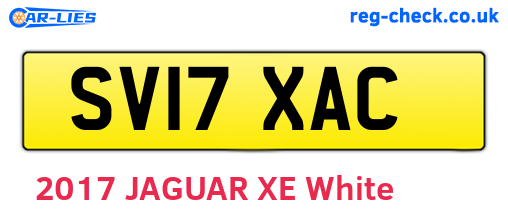 SV17XAC are the vehicle registration plates.