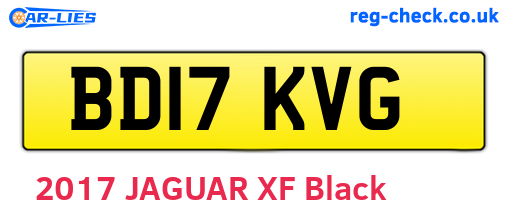 BD17KVG are the vehicle registration plates.