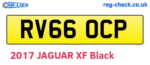 RV66OCP are the vehicle registration plates.