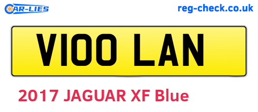 V100LAN are the vehicle registration plates.