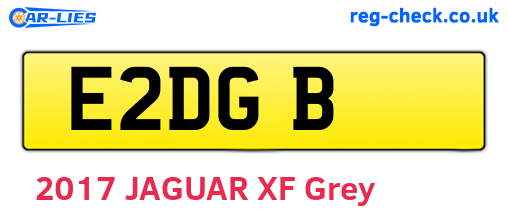 E2DGB are the vehicle registration plates.