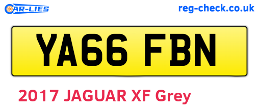 YA66FBN are the vehicle registration plates.
