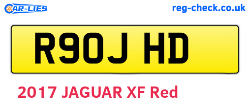 R90JHD are the vehicle registration plates.