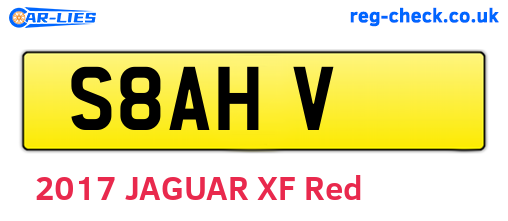 S8AHV are the vehicle registration plates.