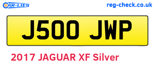 J500JWP are the vehicle registration plates.
