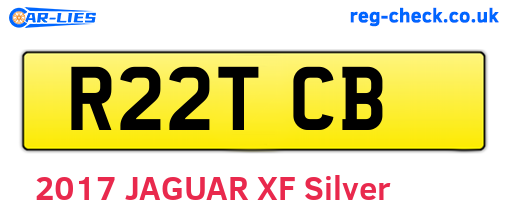 R22TCB are the vehicle registration plates.