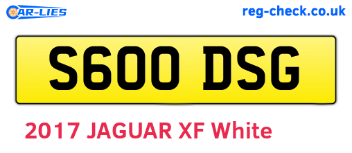 S600DSG are the vehicle registration plates.