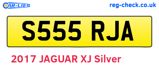 S555RJA are the vehicle registration plates.