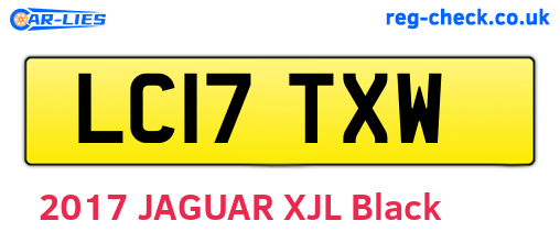 LC17TXW are the vehicle registration plates.
