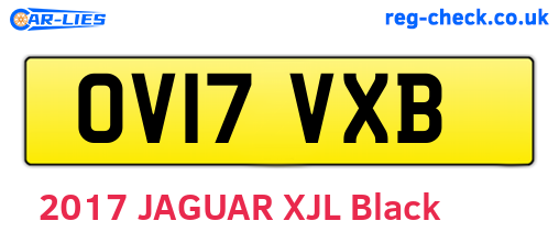 OV17VXB are the vehicle registration plates.