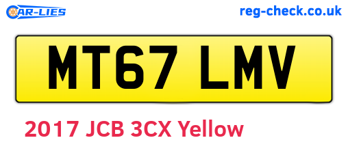 MT67LMV are the vehicle registration plates.