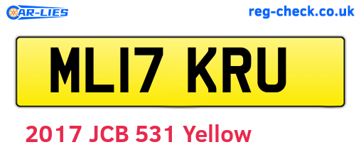 ML17KRU are the vehicle registration plates.