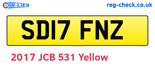 SD17FNZ are the vehicle registration plates.