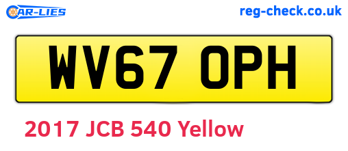 WV67OPH are the vehicle registration plates.