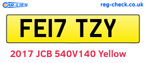 FE17TZY are the vehicle registration plates.