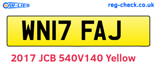 WN17FAJ are the vehicle registration plates.