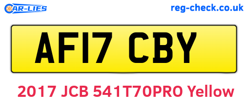 AF17CBY are the vehicle registration plates.