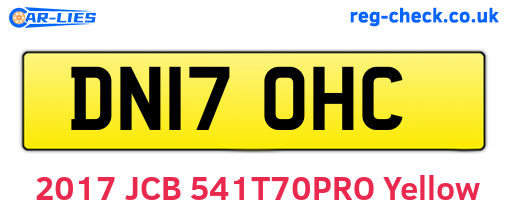 DN17OHC are the vehicle registration plates.