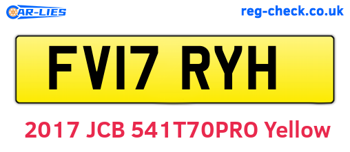 FV17RYH are the vehicle registration plates.