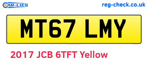 MT67LMY are the vehicle registration plates.