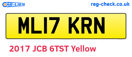ML17KRN are the vehicle registration plates.