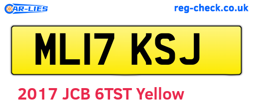 ML17KSJ are the vehicle registration plates.