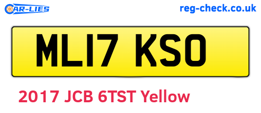 ML17KSO are the vehicle registration plates.