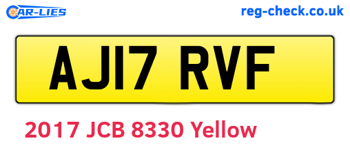 AJ17RVF are the vehicle registration plates.