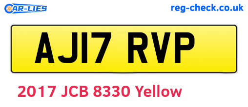 AJ17RVP are the vehicle registration plates.