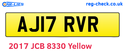 AJ17RVR are the vehicle registration plates.
