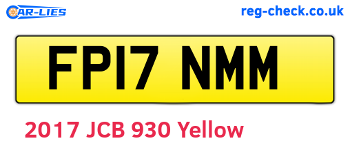 FP17NMM are the vehicle registration plates.