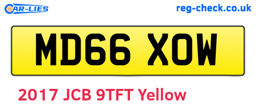 MD66XOW are the vehicle registration plates.