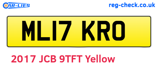 ML17KRO are the vehicle registration plates.