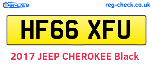 HF66XFU are the vehicle registration plates.