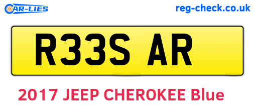 R33SAR are the vehicle registration plates.
