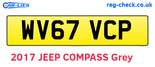 WV67VCP are the vehicle registration plates.