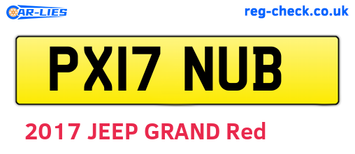 PX17NUB are the vehicle registration plates.