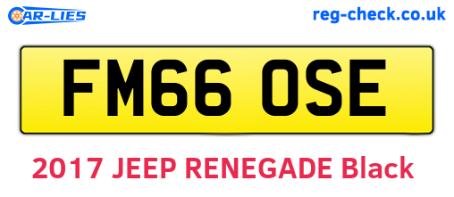 FM66OSE are the vehicle registration plates.