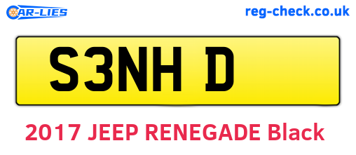 S3NHD are the vehicle registration plates.